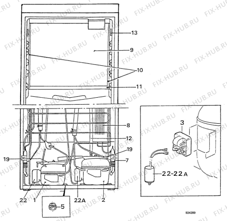 Взрыв-схема холодильника Arthurmartinelux AR3114W - Схема узла Cooling system 017